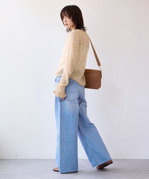 RIVE DROITE（リヴドロワ）の「【à Nice （ア ・ニース）】モヘヤジャカードニット（ニット/セーター・レディース・ベージュ/ブラウン・FREE）」の5枚目の写真