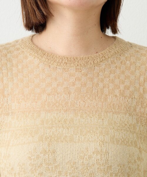 RIVE DROITE（リヴドロワ）の「【à Nice （ア ・ニース）】モヘヤジャカードニット（ニット/セーター・レディース・ベージュ/ブラウン・FREE）」の13枚目の写真