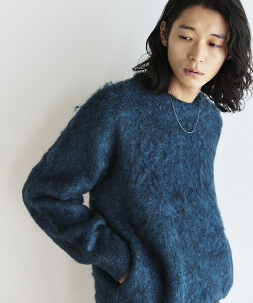 FREAK'S STORE(フリークスストア)の「シャギーニット クルーネック プルオーバー(ニット/セーター・メンズ・チャコールグレー/ベージュ/ブラウン/レッド/ブルー/グリーン・SMALL/MEDIUM/LARGE)」の5枚目の写真