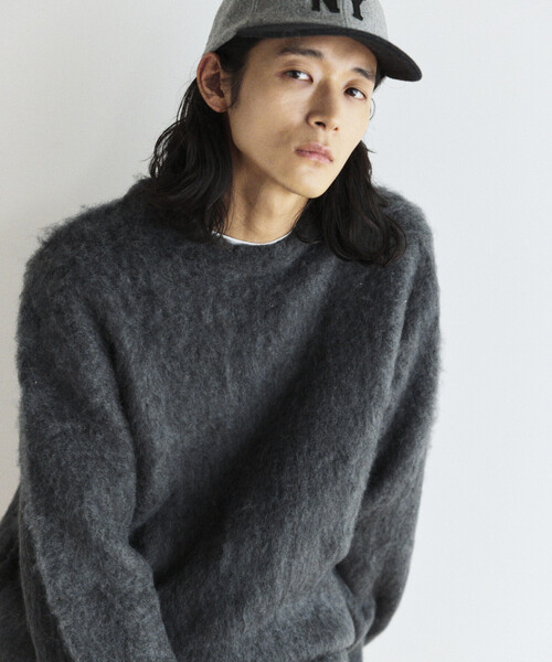 FREAK'S STORE(フリークスストア)の「シャギーニット クルーネック プルオーバー(ニット/セーター・メンズ・チャコールグレー/ベージュ/ブラウン/レッド/ブルー/グリーン・SMALL/MEDIUM/LARGE)」の21枚目の写真
