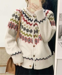 FASHIRU ウールフェアアイルカーディガン 完売品 タグ付き新品未使用 VINTAGE ウールフェアアイルカーディガン FASHIRU ウールフェアアイル