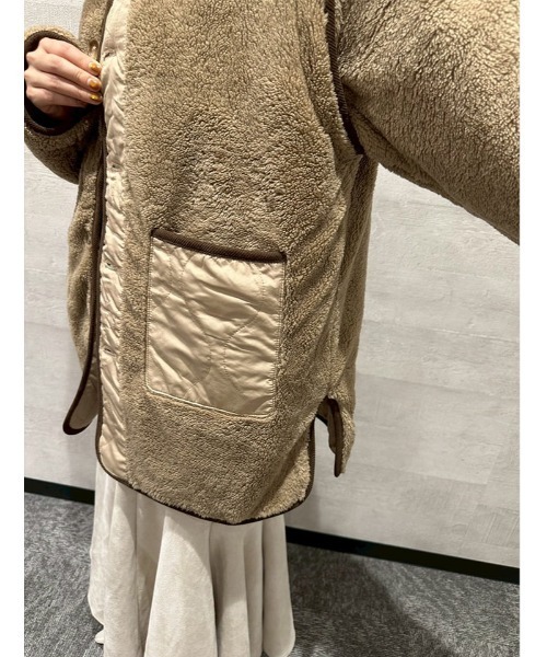 fifth（フィフス）の「マルチウェイリバーシブルキルトボアブルゾン（ブルゾン・レディース・ベージュ/アイボリー/ブラック・M）」の12枚目の写真