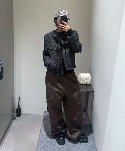 INSILENCE WOMEN(インサイレンスウーマン)の「ヴィンテージスタッズツイードジャケット CHARCOAL(その他アウター・レディース・その他・MEDIUM/SMALL)」の2枚目の写真