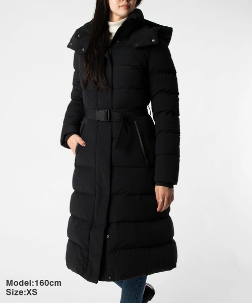 Mackage(マッカージュ)の「Mackage CORALIA-CITY Hooded Light Down Coat マッカージュ コラリア シティ ロング ダウンジャケット(ダウンジャケット/コート・レディース・ブラック/クリーム・MEDIUM/X-SMALL/SMALL)」の3枚目の写真