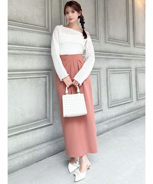 RESEXXY(リゼクシー)の「レイヤードニットトップス(ニット/セーター・レディース・レッド/ホワイト/ブラック・FREE)」の14枚目の写真