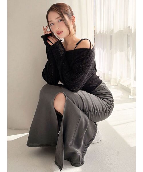 RESEXXY(リゼクシー)の「レイヤードニットトップス(ニット/セーター・レディース・レッド/ホワイト/ブラック・FREE)」の10枚目の写真