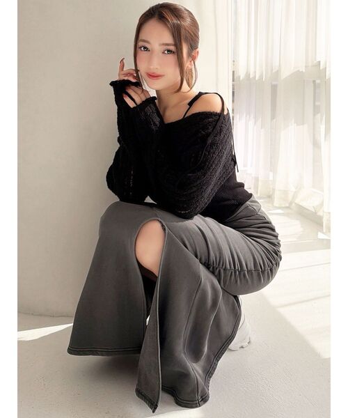 RESEXXY(リゼクシー)の「レイヤードニットトップス(ニット/セーター・レディース・レッド/ホワイト/ブラック・FREE)」の9枚目の写真