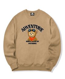 パイロットベアグラフィッククルーネック - ベージュ