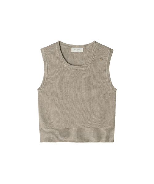 MAYVERU(メイバーユー)の「Dreamy Vest Knitwear _ Beige(ベスト・レディース・Beige・F)」の1枚目の写真
