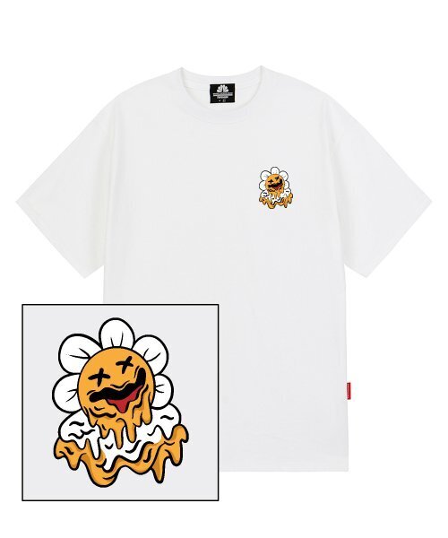 TRIPSHION(トリップション)の「MELTING DAISY LOGO Tシャツ - ホワイト(Tシャツ/カットソー・メンズ・その他・LARGE/MEDIUM/X-LARGE)」の1枚目の写真
