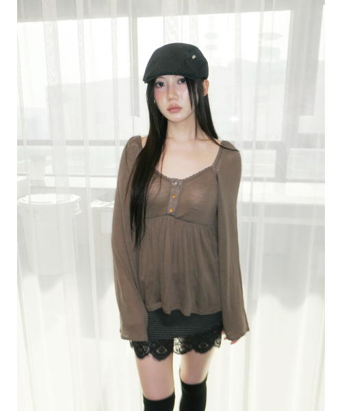 HETIT(ヘティ)の「Y2K ハンティングキャップ(ピンストライプ)(ハンチング/ベレー帽・レディース・その他・FREE)」の2枚目の写真