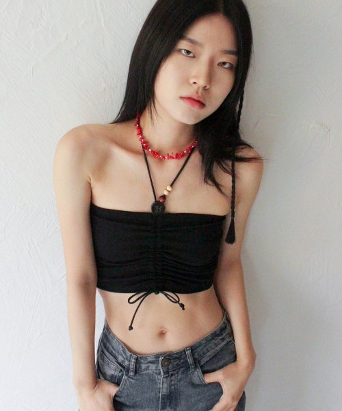 RUBATI（ルバティ）の「Wooden Beads Tube Top (BLACK)（Tシャツ/カットソー・レディース・その他・size2/size1）」の5枚目の写真