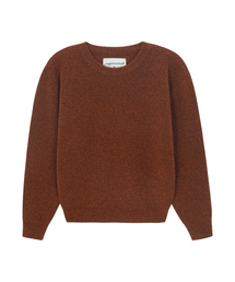 CREWNECK SUPERFINE MERINO WOOL SWEATER (BRICK)