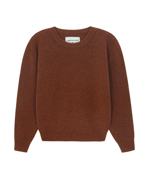 CREWNECK SUPERFINE MERINO WOOL SWEATER (BRICK)