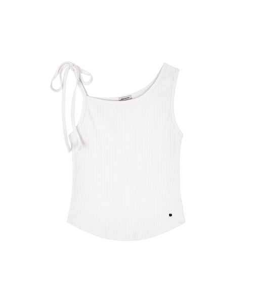 NAKED SURF CLUB(ネイキッドサーフクラブ)の「リボンワンショルダースリーブレス(ホワイト)(Tシャツ/カットソー・レディース・その他・FREE)」の2枚目の写真