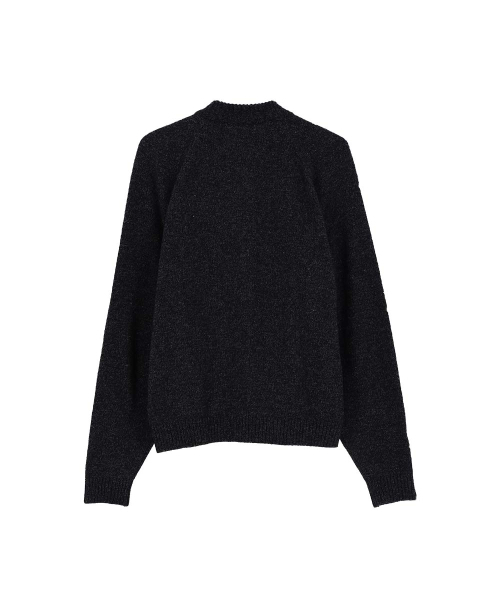 AFTERMATH（アフターマス）の「TWEED KNIT FULL ZIP BLACK（ニット/セーター・レディース・ブラック・MEDIUM/LARGE/X-LARGE）」の2枚目の写真