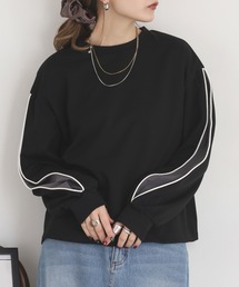 A.N.L 袖スリット配色カットソー