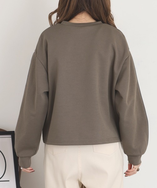 A.N.L（エーエヌエル　レーベル）の「A.N.L 袖スリット配色カットソー（Tシャツ/カットソー・レディース・ブルー/ブラック/カーキ・38）」の11枚目の写真