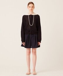 the studio k（ ）の「FOUR TUCKS LINEN SHORTS (NAVY)（その他パンツ）」