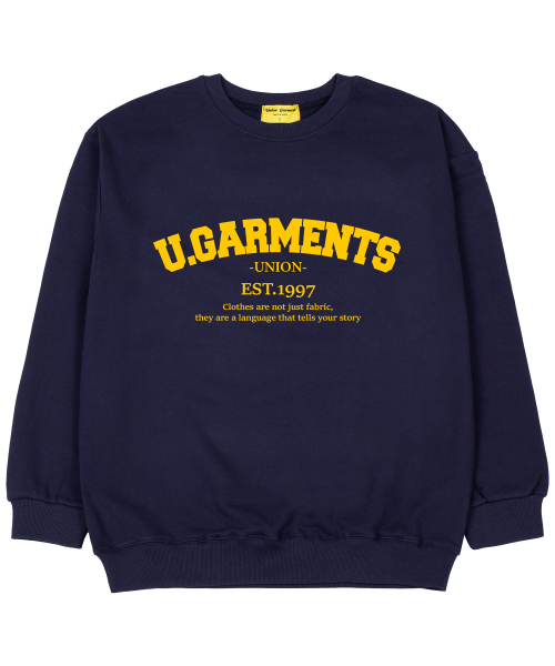 Union Garments(ユニオンガーメンツ)の「1997アーチガーメンツ 裏毛 オーバーサイズ スウェットシャツ ネイビー(スウェット・レディース・その他・MEDIUM/LARGE/X-LARGE/XX-LARGE)」の1枚目の写真