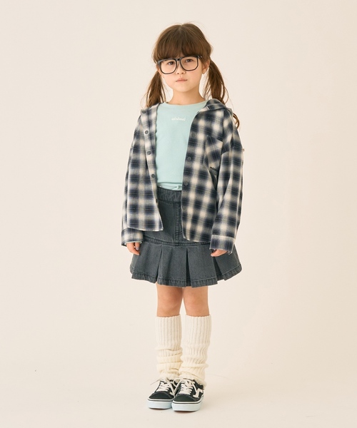 minimal（ミニマル）の「チェックシャツパーカー（シャツ/ブラウス・キッズ・ブラック・100cm/110cm/120cm/130cm/140cm）」の2枚目の写真