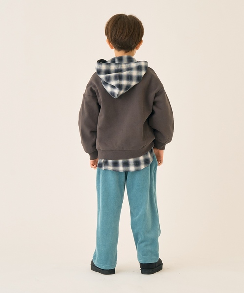 minimal（ミニマル）の「チェックシャツパーカー（シャツ/ブラウス・キッズ・ブラック・100cm/110cm/120cm/130cm/140cm）」の6枚目の写真