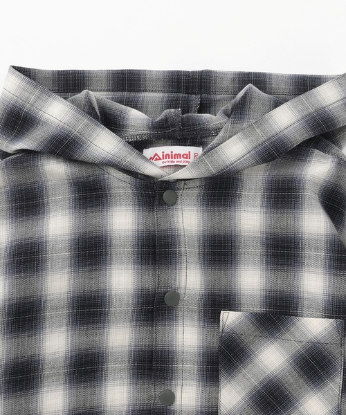 minimal（ミニマル）の「チェックシャツパーカー（シャツ/ブラウス・キッズ・ブラック・100cm/110cm/120cm/130cm/140cm）」の7枚目の写真