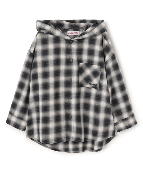 minimal（ミニマル）の「チェックシャツパーカー（シャツ/ブラウス・キッズ・ブラック・100cm/110cm/120cm/130cm/140cm）」の12枚目の写真