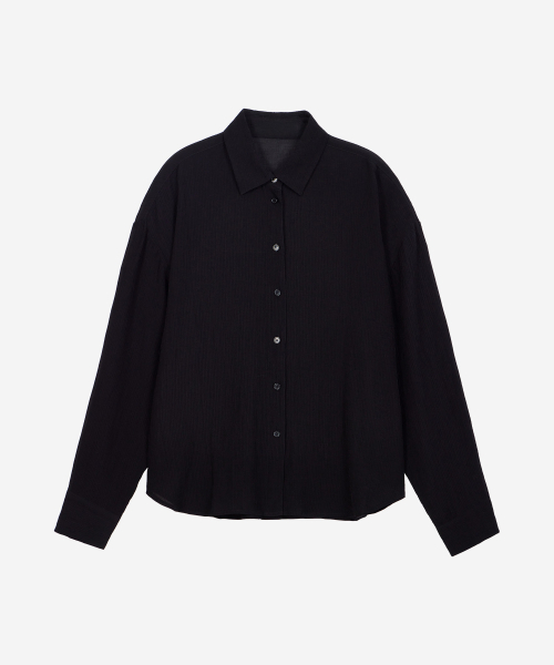 FIELDERS(フィールダーズ)の「SEERSUCKER SHIRTS BLACK(シャツ/ブラウス・レディース・その他・FREE)」の3枚目の写真