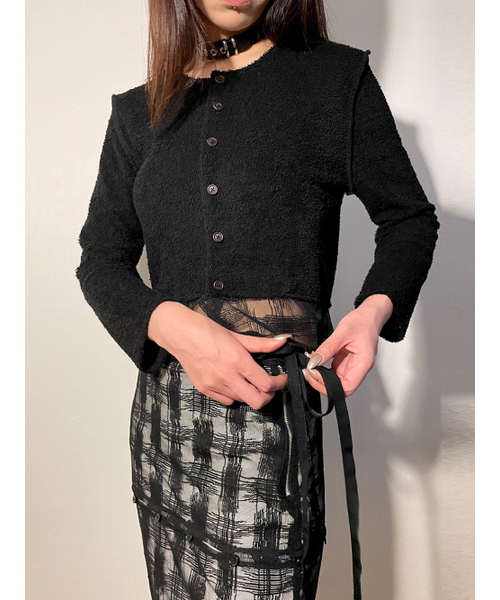 STILLLETHARDY(スティルレッサーディ)の「チェックレイヤードテリーガーディガン(カーディガン/ボレロ・レディース・その他・1/2)」の3枚目の写真