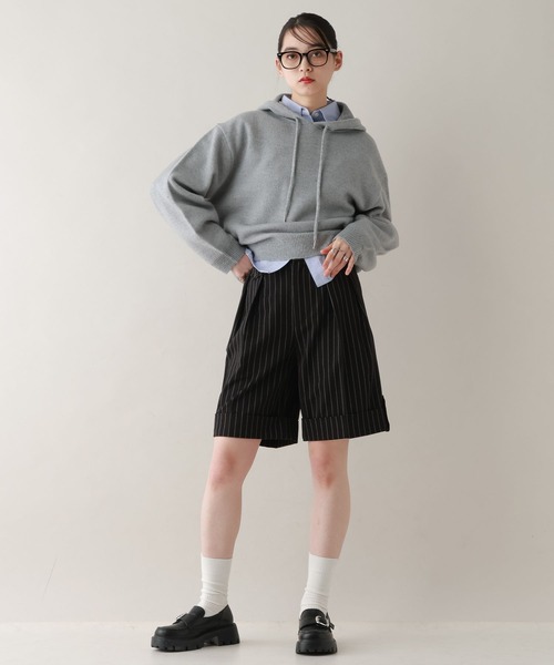 RAGEBLUE（レイジブルー）の「デザインロールアップショートパンツ/セットアップ対応（スラックス・レディース・ブラック系9/ブラウン/ベージュ系2・FREE）」の19枚目の写真