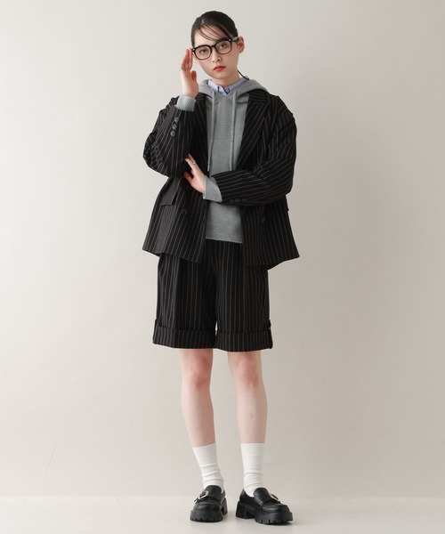 RAGEBLUE（レイジブルー）の「デザインロールアップショートパンツ/セットアップ対応（スラックス・レディース・ブラック系9/ブラウン/ベージュ系2・FREE）」の22枚目の写真