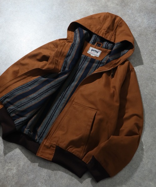 HOUSTON(ヒューストン)の「【HOUSTON/ヒューストン】DUCK ZIP WORK HOODIE /ダックジップワークフーディ(ブルゾン・メンズ・オリーブ/ブラウン/ブラック・42/40/38)」の17枚目の写真
