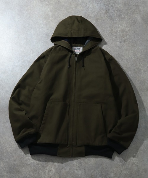 HOUSTON(ヒューストン)の「【HOUSTON/ヒューストン】DUCK ZIP WORK HOODIE /ダックジップワークフーディ(ブルゾン・メンズ・オリーブ/ブラウン/ブラック・42/40/38)」の16枚目の写真