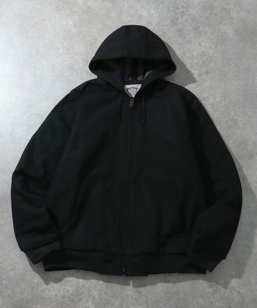 セール】【HOUSTON/ヒューストン】DUCK ZIP WORK HOODIE /ダックジップ