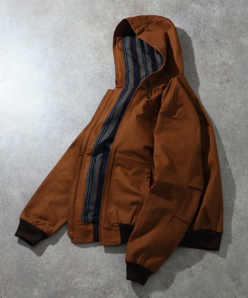 HOUSTON(ヒューストン)の「【HOUSTON/ヒューストン】DUCK ZIP WORK HOODIE /ダックジップワークフーディ(ブルゾン・メンズ・オリーブ/ブラウン/ブラック・42/40/38)」の19枚目の写真