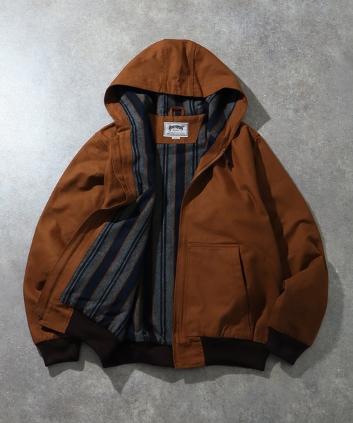 HOUSTON(ヒューストン)の「【HOUSTON/ヒューストン】DUCK ZIP WORK HOODIE /ダックジップワークフーディ(ブルゾン・メンズ・オリーブ/ブラウン/ブラック・42/40/38)」の20枚目の写真