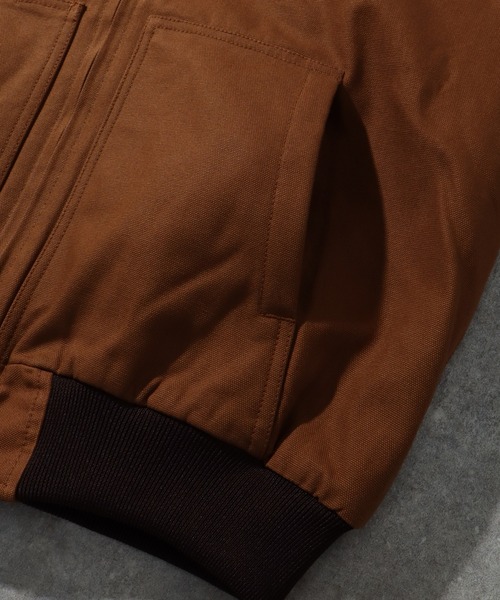 HOUSTON(ヒューストン)の「【HOUSTON/ヒューストン】DUCK ZIP WORK HOODIE /ダックジップワークフーディ(ブルゾン・メンズ・オリーブ/ブラウン/ブラック・42/40/38)」の12枚目の写真