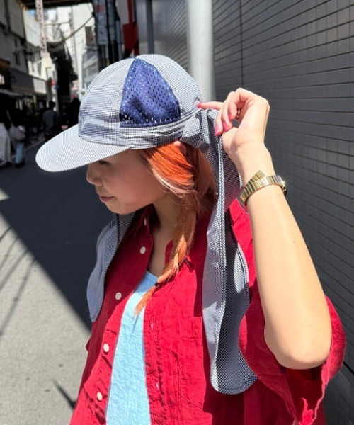 INFIELDER DESIGN（インフィールダーデザイン）の「【別注】INFIELDER DESIGN / SHADE CAP（キャップ・レディース・ネイビー/オリーブ・ONE SIZE）」の5枚目の写真