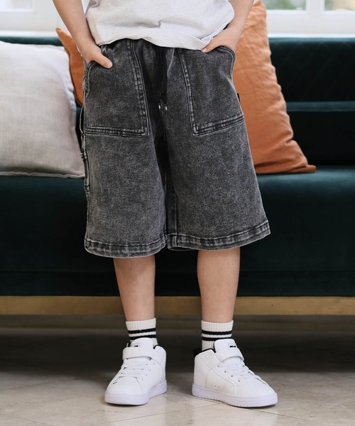 DC（ディーシー）の「DC/ディーシー ハーフパンツ 26 KD WIDE PAINTER SHORT YWS261505（その他パンツ・キッズ・ライトインディゴブルー/ブラック・160cm/150cm/140cm/130cm/120cm）」の2枚目の写真