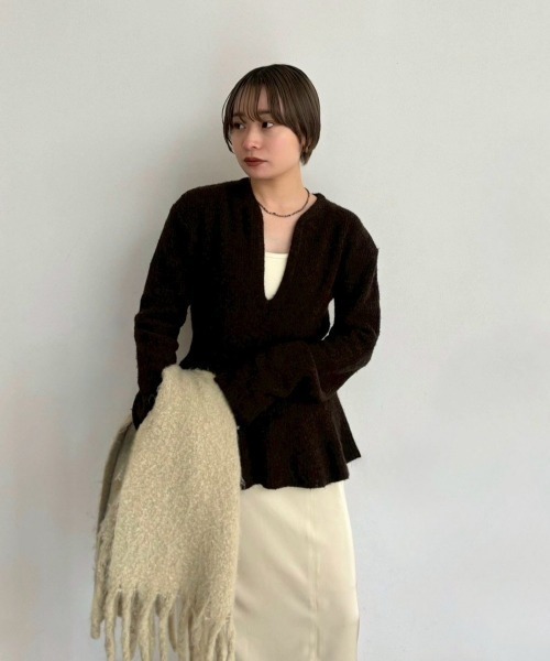 Soft Peplum Knit（ニット/セーター）｜anuke（アンヌーク）の