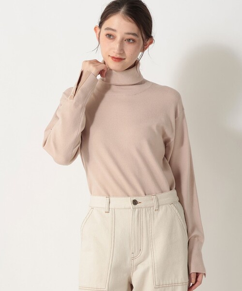 Afternoon Tea(アフタヌーンティー)の「タートルネックプルオーバー(ニット/セーター・レディース・ベージュ/グレー/ネイビー・ONE SIZE)」の1枚目の写真