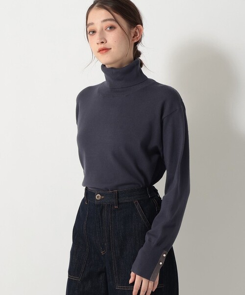 Afternoon Tea(アフタヌーンティー)の「タートルネックプルオーバー(ニット/セーター・レディース・ベージュ/グレー/ネイビー・ONE SIZE)」の3枚目の写真