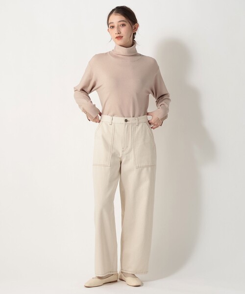 Afternoon Tea(アフタヌーンティー)の「タートルネックプルオーバー(ニット/セーター・レディース・ベージュ/グレー/ネイビー・ONE SIZE)」の6枚目の写真