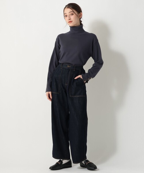 Afternoon Tea(アフタヌーンティー)の「タートルネックプルオーバー(ニット/セーター・レディース・ベージュ/グレー/ネイビー・ONE SIZE)」の11枚目の写真