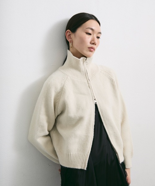 ハイネックニットジップアップ（ニット/セーター）｜Lutim by u