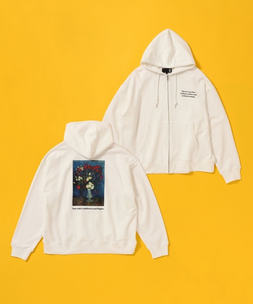 ラコレ アート】絵画裏毛ZIPパーカー635314（パーカー）｜LAKOLE