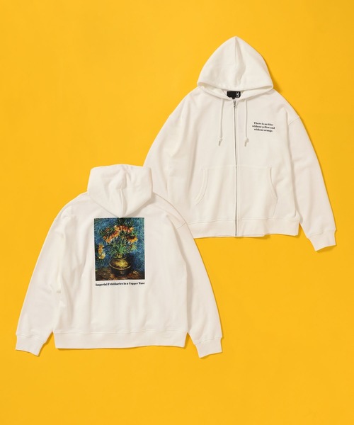 セール】【ラコレ アート】絵画裏毛ZIPパーカー635314（パーカー