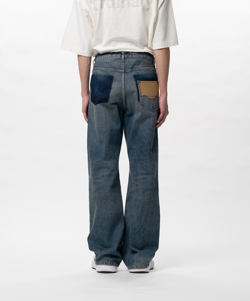 Maison MIHARA YASUHIRO(メゾンミハラヤスヒロ)の「Flared Denim Pants(デニムパンツ・メンズ・ブラック/インディゴブルー・44/46)」の6枚目の写真