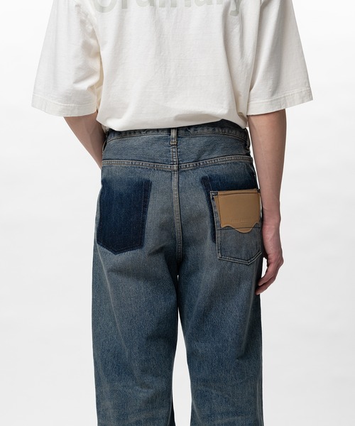 Maison MIHARA YASUHIRO(メゾンミハラヤスヒロ)の「Flared Denim Pants(デニムパンツ・メンズ・ブラック/インディゴブルー・44/46)」の3枚目の写真